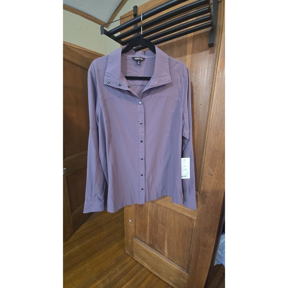 Kerrits Convertible Sun Shirt Purple Haze 40418 Womens 1X Long Sleeve Snap Top